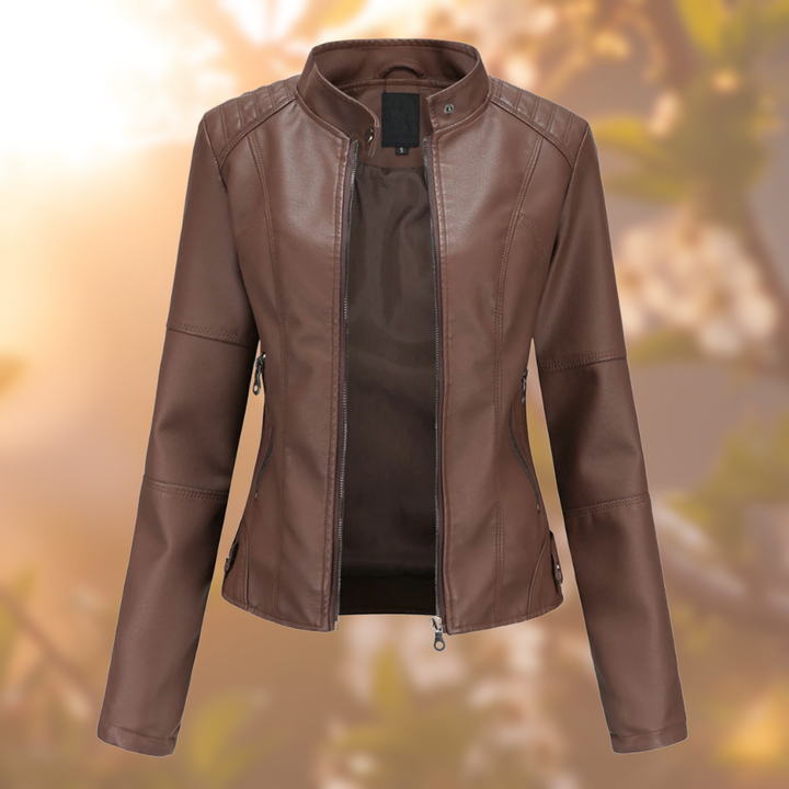 Oona - Elegant skinnjacka med unik design