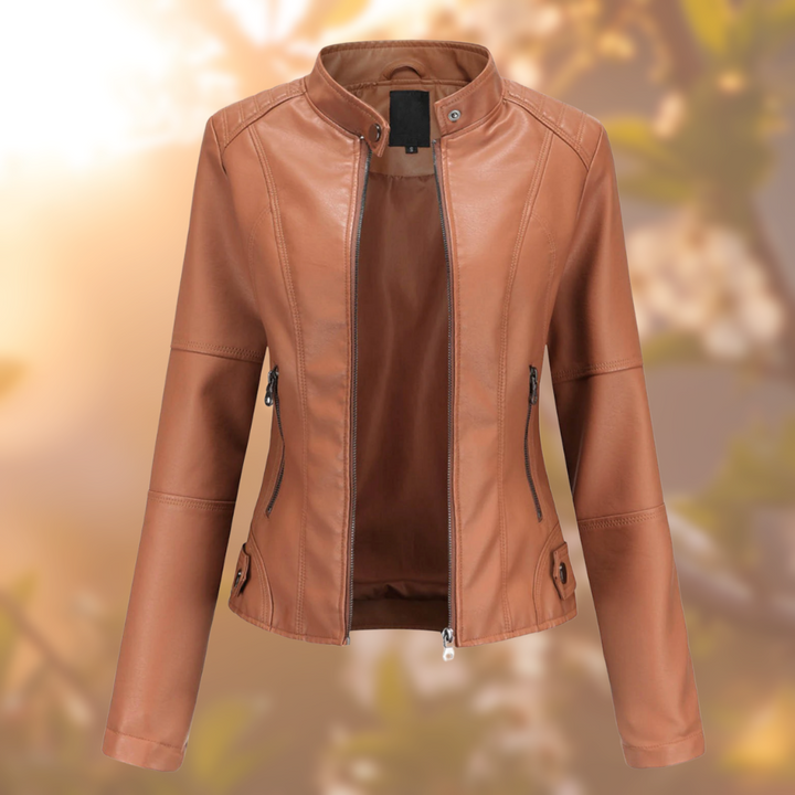 Oona - Elegant skinnjacka med unik design