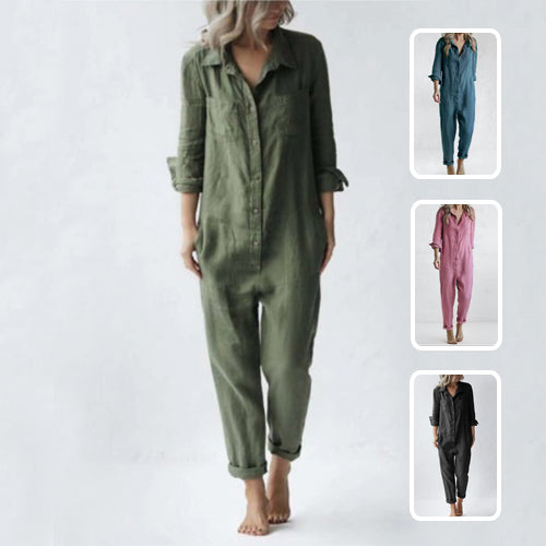 Hallie – Stilig jumpsuit med fickor