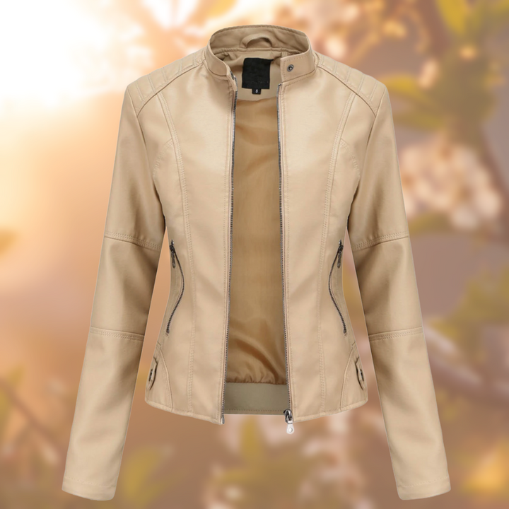 Oona - Elegant skinnjacka med unik design