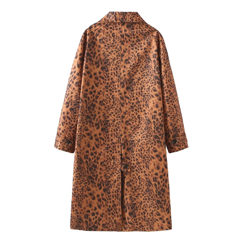 Frederic – Elegant trenchcoat med dyreprint