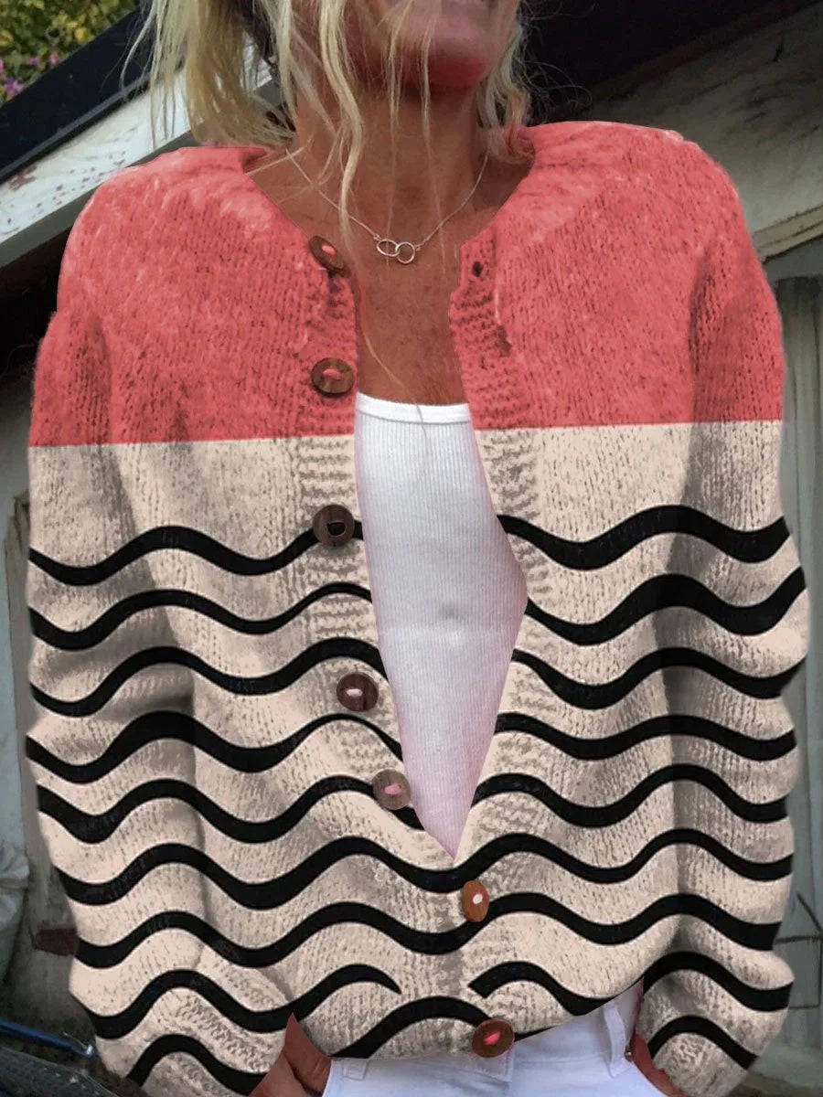 Costa – Mjuk 3D mönstrad cardigan