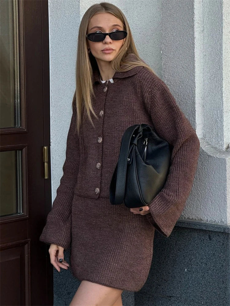 Davies – Elegant tvådelad cardigan set