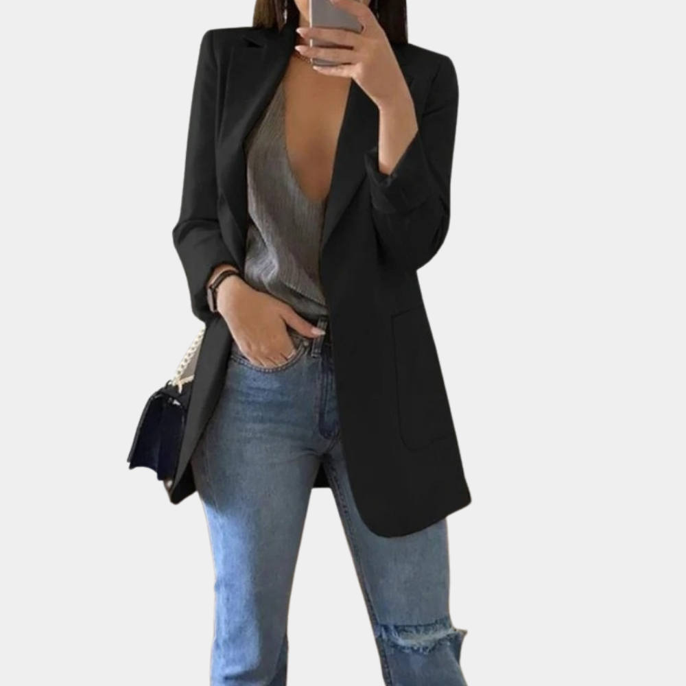 Bella – Elegant lång blazer för damer