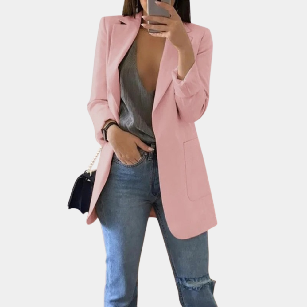 Bella – Elegant lång blazer för damer