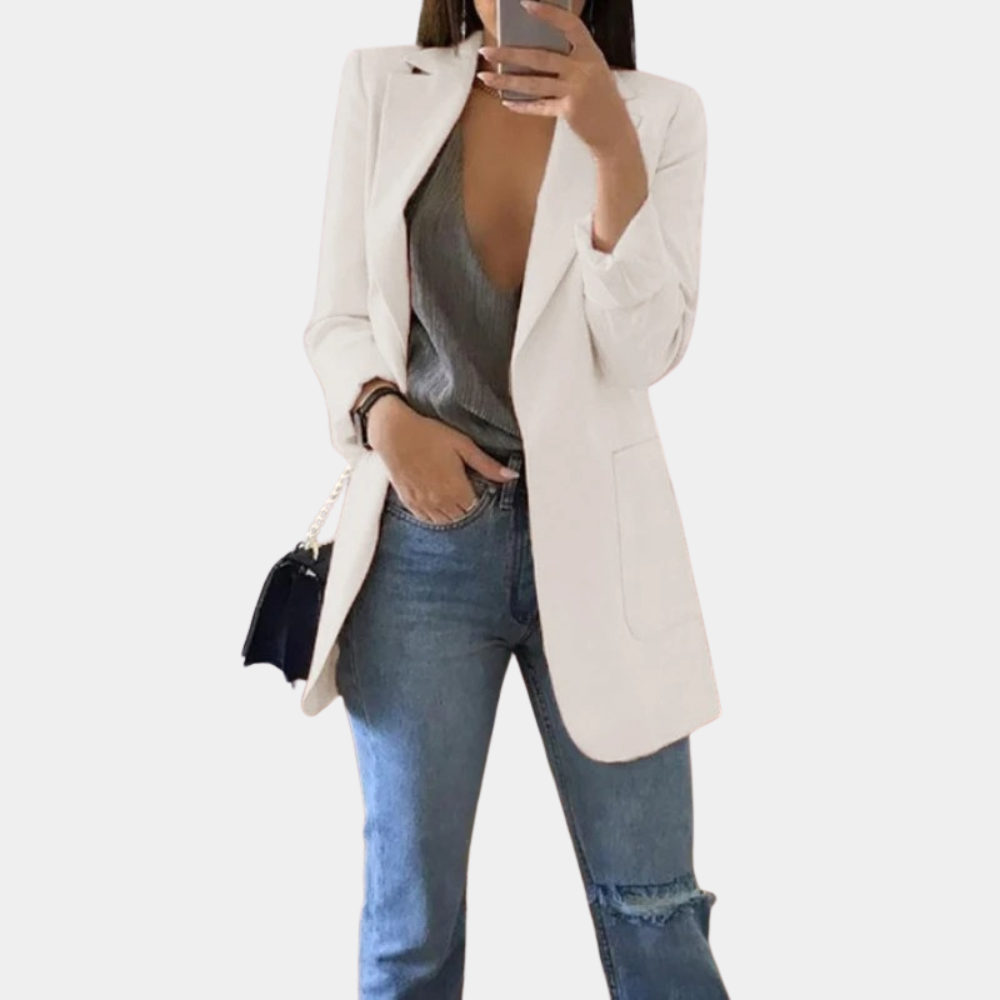 Bella – Elegant lång blazer för damer