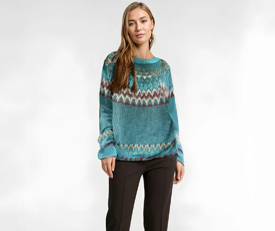 Benedetta – Mjuk 3D-sweater med rund hals