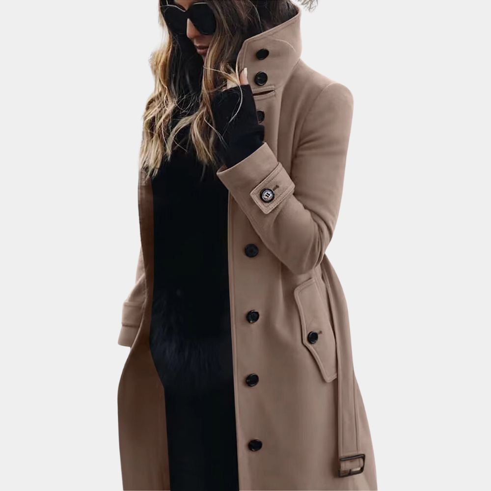 Aona – Elegant lång trenchcoat för damer