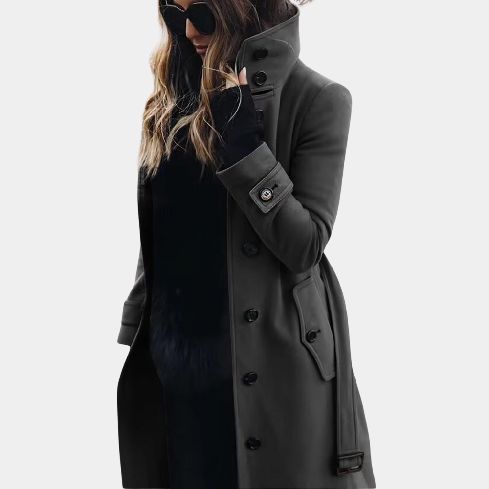 Aona – Elegant lång trenchcoat för damer