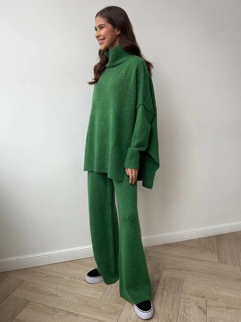 Edith – Bekväm, tjock turtleneck tröja set